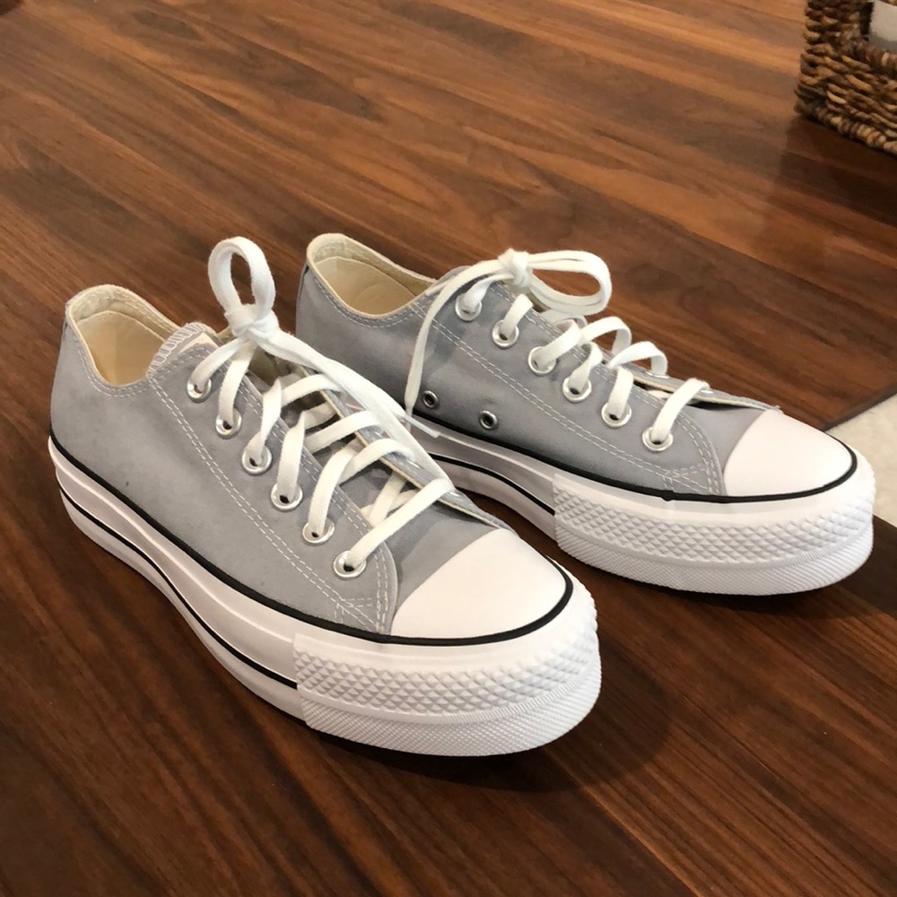 Grey Platform Converse